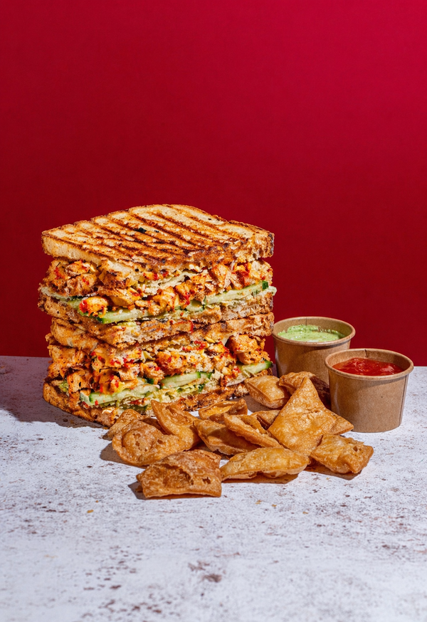 Chilli Chicken Grilled Sandwich