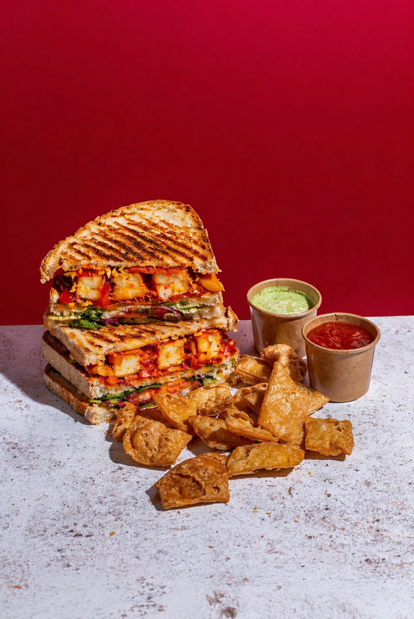 Chilli Paneer Grilled Sandwich